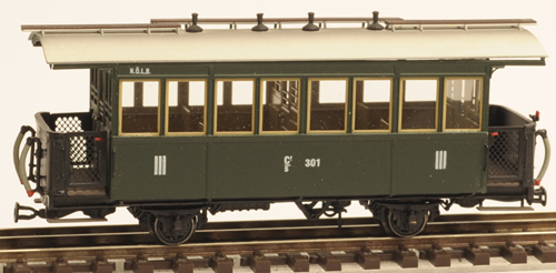 Ferro Train 719-131 - Austrian NÖLB Ci/s 301, 2axle coach brass model